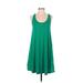 Ann Taylor LOFT Casual Dress - A-Line: Green Solid Dresses - Women's Size X-Small