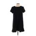 The Fifth Label Casual Dress - Shift Crew Neck Short sleeves: Black Print Dresses - Women's Size Medium