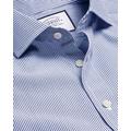 Men's Cutaway Collar Non-Iron Bengal Stripe Cotton Formal Shirt - Royal Blue Single Cuff, Small by Charles Tyrwhitt