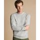 Men's Merino Cashmere Crew Neck Jumper - SilverÂ , XS by Charles Tyrwhitt