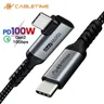 CABLEsmen-Câble USB Type C vers C 100W 10Gbps Dividata PD Vidéo PC Macbook Air iPad Pro