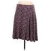 Market and Spruce Casual A-Line Skirt Knee Length: Purple Bottoms - Women's Size Small