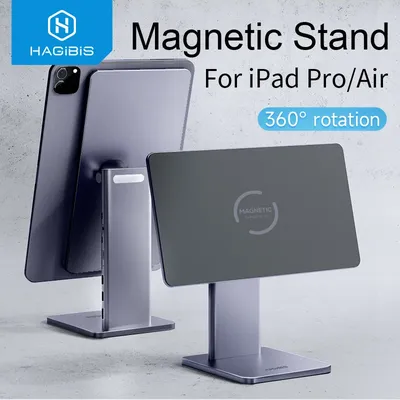 Hagibis-Support magnétique réglable pour iPad Pro support de tablette rotation à 12.9 ° hub USB