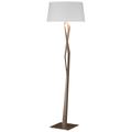 Facet 65.9" High Bronze Floor Lamp With Natural Anna Shade