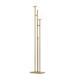 Rook 65.8" High Modern Brass Twin Floor Lamp With Opal Glass Shade