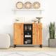 vidaXL Sideboard with 2 Doors 90x33x75 cm Solid Wood Acacia