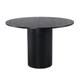 Table à manger ronde 110cm pied central en bois noir