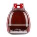 NUOLUX Portable Pet Carry Bag Breathable Backpack Adorbale Travel Space Capsule Parrot Inner Wooden Bar Knapsack for Pet Outdoor Use (Red)