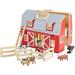 Melissa & Doug Fold and Go Wooden Barn With 7 Animal Play Figures