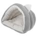 Cat dog house 1Pc Pet Cat Dog House Pet Bed Cat Cave Warm Pet Nest Mat Pet Supplies for Home (Grey)