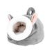 Pet warm bed Mini Hamster Cotton Nest Hedgehog Plush Sleep Bed Winter Warm Pet Nest Pet Supplies (Grey)