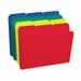 Smead Top Tab Poly Colored File Folders 1/3-Cut Tabs: Assorted Letter Size 0.75 Expansion Assorted Colors 24/Box | Order of 1 Box