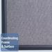 Quartet Contour Fabric Bulletin Board 48 X 36 Light Blue Plastic Navy Blue Frame | Order of 1 Each