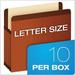 Pendaflex Premium Reinforced Expanding File Pockets 3.5 Expansion Letter Size Red Fiber 10/box | Order of 1 Box