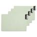 100% Recycled End Tab Pressboard Guides With Metal Tabs 1/3-cut End Tab Blank 8.5 X 14 Green 50/box