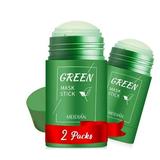 Green Mask Stick for Face Clean Pore Dirt Green Tea Stick Mask Blackhead Acne Face Mask Green Tea Cleansing Mask Hydrating Face Masks Clay Mask Deep Cleansing Skin Care Mud Mask