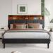 Latitude Run® Queen Storage Platform Bed Wood & /Upholstered/Linen in Gray | 44.71 H x 63.01 W x 84.61 D in | Wayfair