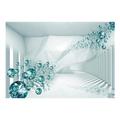 Orren Ellis Cymantha Diamond Corridor Turquoise Wall Mural Vinyl | 135 W in | Wayfair F48B644F6DB646C1AED3FEAA2DCF380E
