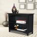 Red Barrel Studio® 2-Tier Bookcase w/ 2 Arched Brackets, 29", Black Wood in Black/Brown | 29 H x 29.5 W x 11.75 D in | Wayfair