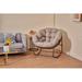 Corrigan Studio® Outdoor Ladena Rocking Rattan Chair w/ Cushions in Pink | 31.5 H x 43.7 W x 37.2 D in | Wayfair 195E09190B914E70B7ED4F0EA22C7867