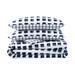 City Scene Urban Shibori Microfiber Reversible Duvet Cover Set Microfiber in Blue/White | Twin Duvet Cover + 1 Standard Sham | Wayfair