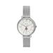 Women's Fossil Silver Ohio State Buckeyes Jacqueline Stainless Steel Mesh Watch