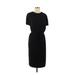OAK + FORT Casual Dress - Midi: Black Solid Dresses - Women's Size X-Small