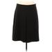 INC International Concepts Casual A-Line Skirt Knee Length: Black Print Bottoms - Women's Size 8