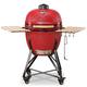 KAMADO BONO Ceramic BBQ Grill, 23" Grande, Red I Kamado BBQ Charcoal Grill with Dual Zone Grilling System I Egg BBQ Smoker for Cooking, Smoking & Baking