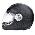 VPR.303 VIPER F659 Motorbike Premium Retro Full Face Helmet Fiberglass Motorbike Scooter Rider Men & Women Vintage Classic Sports Racing Touring ECE Approved Helmet -Jorvik-2XL