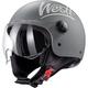 Westt Open Face Motorbike Helmet - Motorcycle Helmet with Visor- Scooter Helmet for Adult Men Women Classic Grey M(21.65-22.05 in)