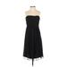 White House Black Market Cocktail Dress - Midi: Black Solid Dresses - Women's Size 0