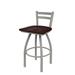 Holland Bar Stool 411 Jackie Low Back Swivel Bar & Counter Stool Plastic in Gray | 34 H x 18 W x 18 D in | Wayfair 41125ANDCMpl