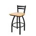 Holland Bar Stool 411 Jackie Low Back Swivel Bar & Counter Stool Plastic in Blue/Black | 34 H x 18 W x 18 D in | Wayfair 41125BWNatOak