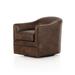 Swivel Chair - 17 Stories Susann Swivel Chair - Arvada Cigar Leather/Genuine Leather in Brown | 27.5 H x 27 W x 33.25 D in | Wayfair