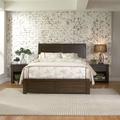 Winston Porter Kashanta Transitional Wood Bedroom Set, Panel King Bed w/ Two Nightstands In Espresso Wood in Brown | 58 H x 63 W x 87 D in | Wayfair