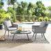 Corrigan Studio® Martinho 3 Piece Rattan Seating Group w/ Cushions Synthetic Wicker/All - Weather Wicker/Wicker/Rattan in Gray | Outdoor Furniture | Wayfair