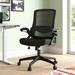 The Twillery Co.® Harvin Ergonomic Mesh Office Chair Upholstered/Mesh in Black | 44.6 H x 25.2 W x 20.47 D in | Wayfair