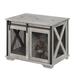 Tucker Murphy Pet™ Dog Crate Furniture w/ Sliding Barn Door Wood in Gray | 28.3 H x 25.6 W x 37 D in | Wayfair F9B41C7F484843E6AAA4267E093F9780