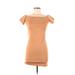 Forever 21 Casual Dress - Bodycon: Tan Solid Dresses - Women's Size Medium