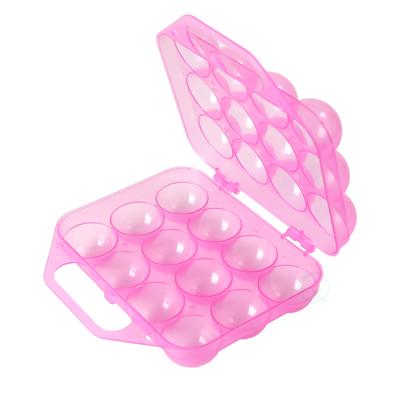 Clear Plastic Egg Carton, 12 Egg Holder Carrying Case with Handle