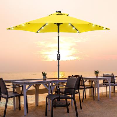 AOOLIMICS LED Outdoor Patio 7.5 ft. Deck Solar Light Market Umbrella