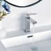 STYLISH Bathroom Faucet Single Handle Polished Chrome Finish, B-112 AVA - Faucet Height: 6 1/2" Spout Height: 4 1/2"