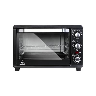 1200W 6-Slice Stainless Steel Simple Deluxe Oven ,Toaster, 20L Capacity, Black