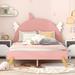 Wooden Cute Bed With Unicorn Shape Headboard,Full Size Platform Bed