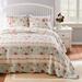 Greenland Home Fashions Antique Rose All-Cotton Reversible Quilt Set