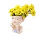 Face Planter Pots Head Planter Cute Succulent Planters Face Flower Pot Head Planter for Indoor Outdoor Plants TYPE-B