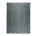 EORC EI03GY4X6 Hand-Knotted Cotton Flat Weave Rug 4 x 6 Gray Area Rug