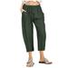 Womens Wide Leg Work Pants Womens Wide Leg Pants High Elastic Linen Beach Pant Flowy Long Pants Plus Size Loose Joggers Palazzo Lounge Trousers Plus Size Pants