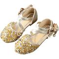 NIUREDLTD Children s Girls Dress Shoes Princess Sandals Summer Baotou Flat Leather Shoes Dance Shoes Size 22